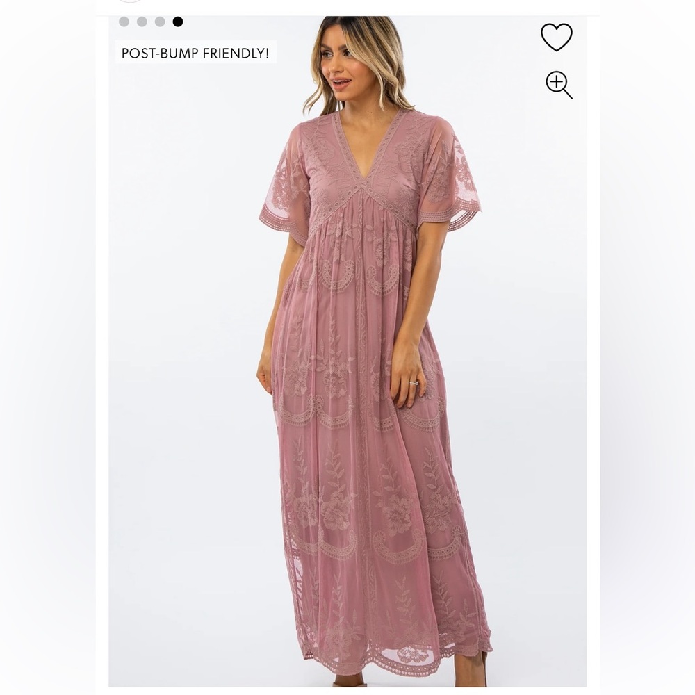 Pinkblush Pink Lace Overlay Maxi Dress
